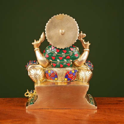 Brassaura® Brass Ganesha Statue | Height 9.25 Inches