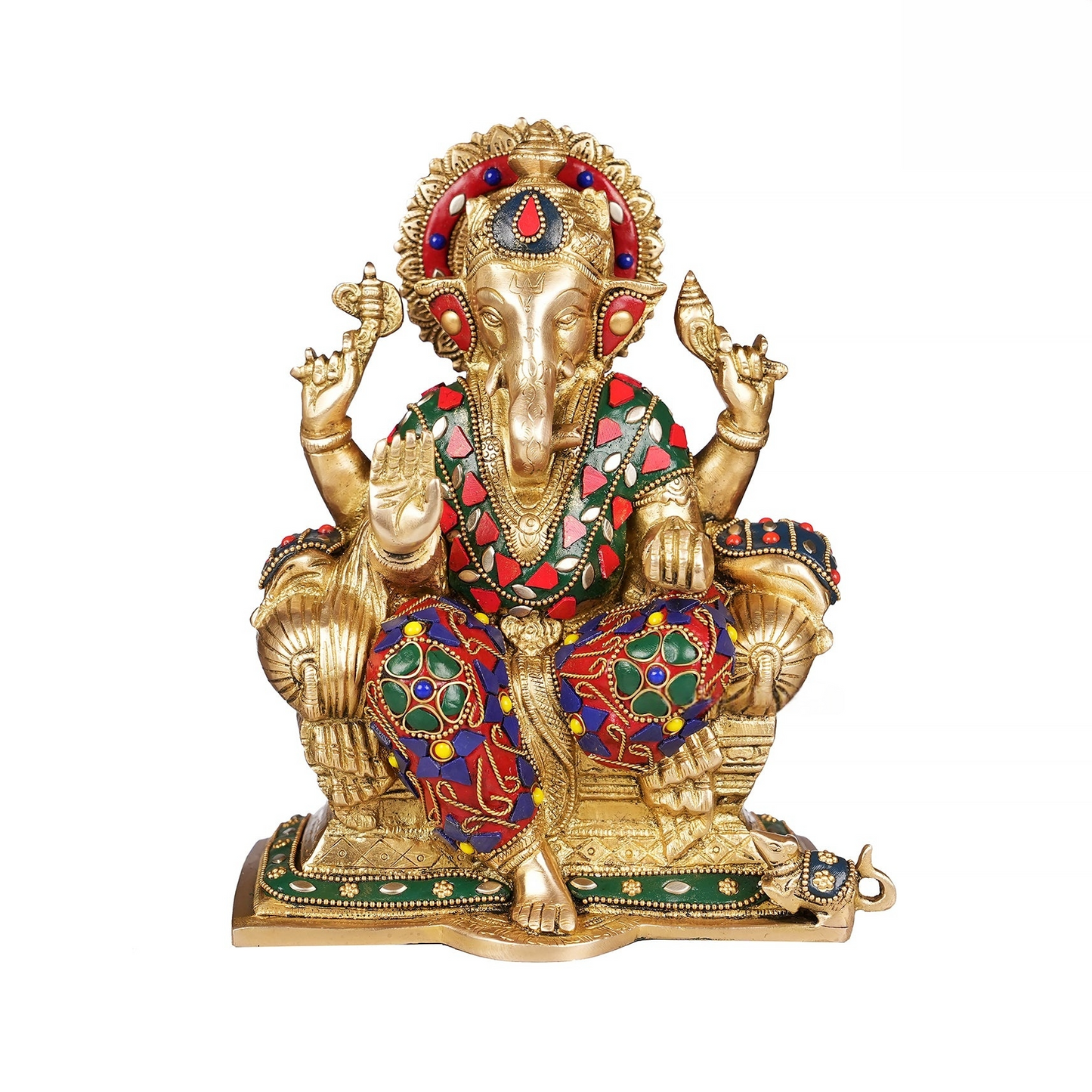 Brassaura® Brass Ganesha Statue | Height 9.25 Inches