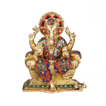 Brassaura® Brass Ganesha Statue | Height 9.25 Inches