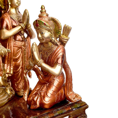 Brassaura® Brass Ram Darbar Idol | Height 23 Inches