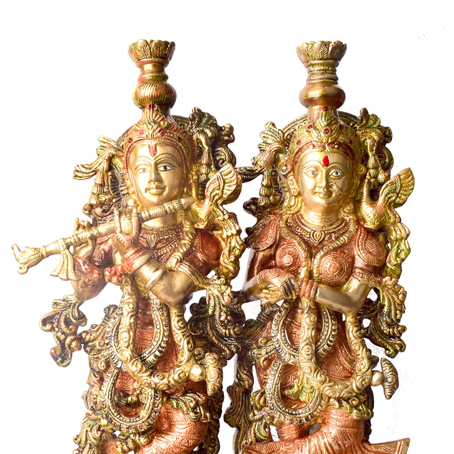 Brassaura® Brass Radha Krishna Idol | Height 21 Inches
