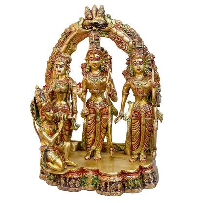 Brassaura® Brass Shree Ram Darbaar Murti with Shringar Peeth | Height 24 Inches