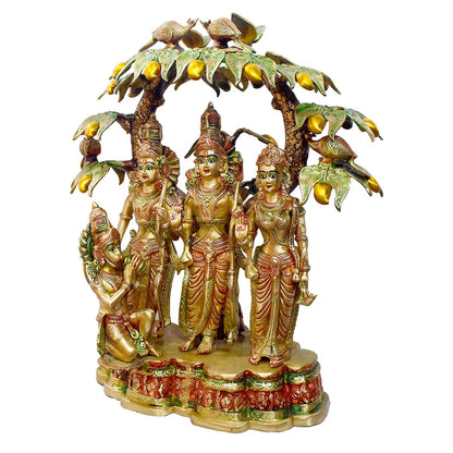 Brassaura® Brass Ram Darbar Idol with Mango Tree | Height 29 Inches