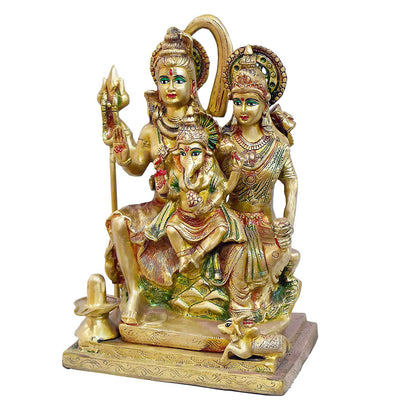 ब्रासोरा® वृंदावन वेणुगोपाल कृष्ण पीतल की प्रतिमा मोर के साथ | एंटीक नीला और सुनहरा रंग | ऊँचाई 20 इंच