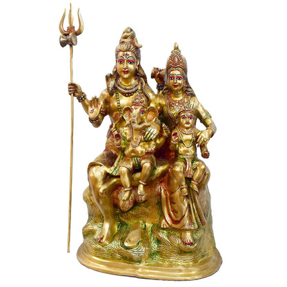 ब्रासोरा® वृंदावन वेणुगोपाल कृष्ण पीतल की प्रतिमा मोर के साथ | एंटीक नीला और सुनहरा रंग | ऊँचाई 20 इंच