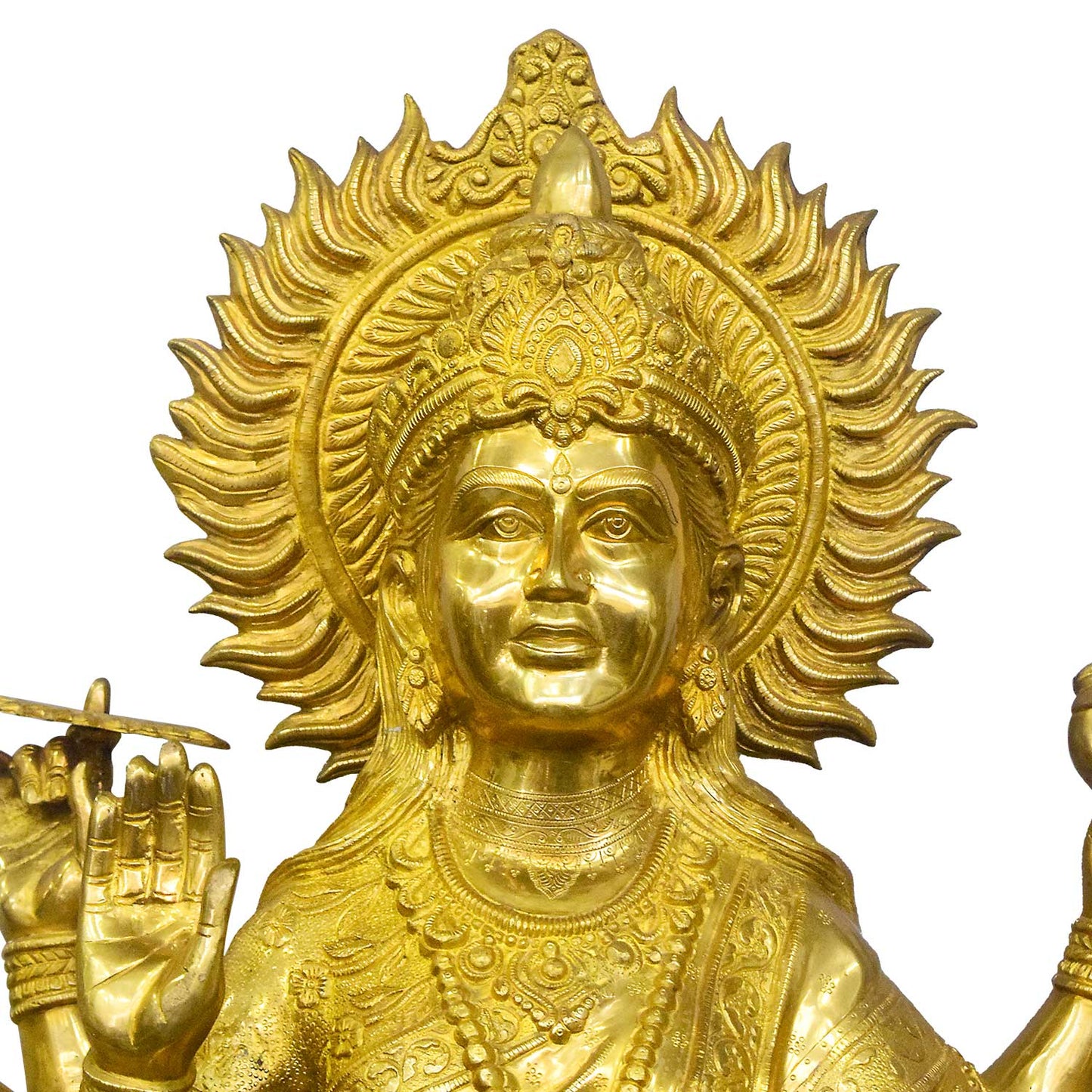 Brassaura® Brass Goddess Durga Statue | Height 58 Inches