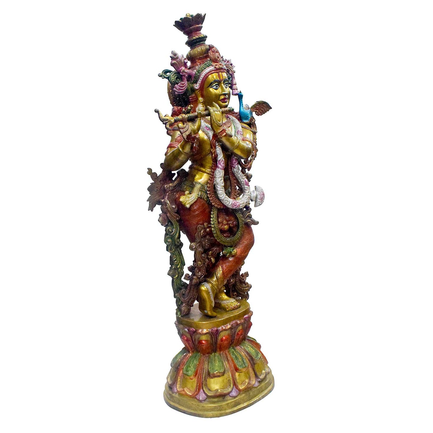 Brassaura® Brass Lord Krishna Statue | Height 46 Inches