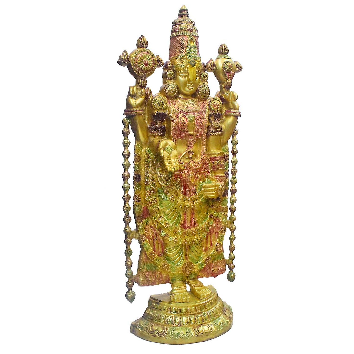 Brassaura® Brass Lord Venkateswara (Balaji) Statue | Height 46 Inches
