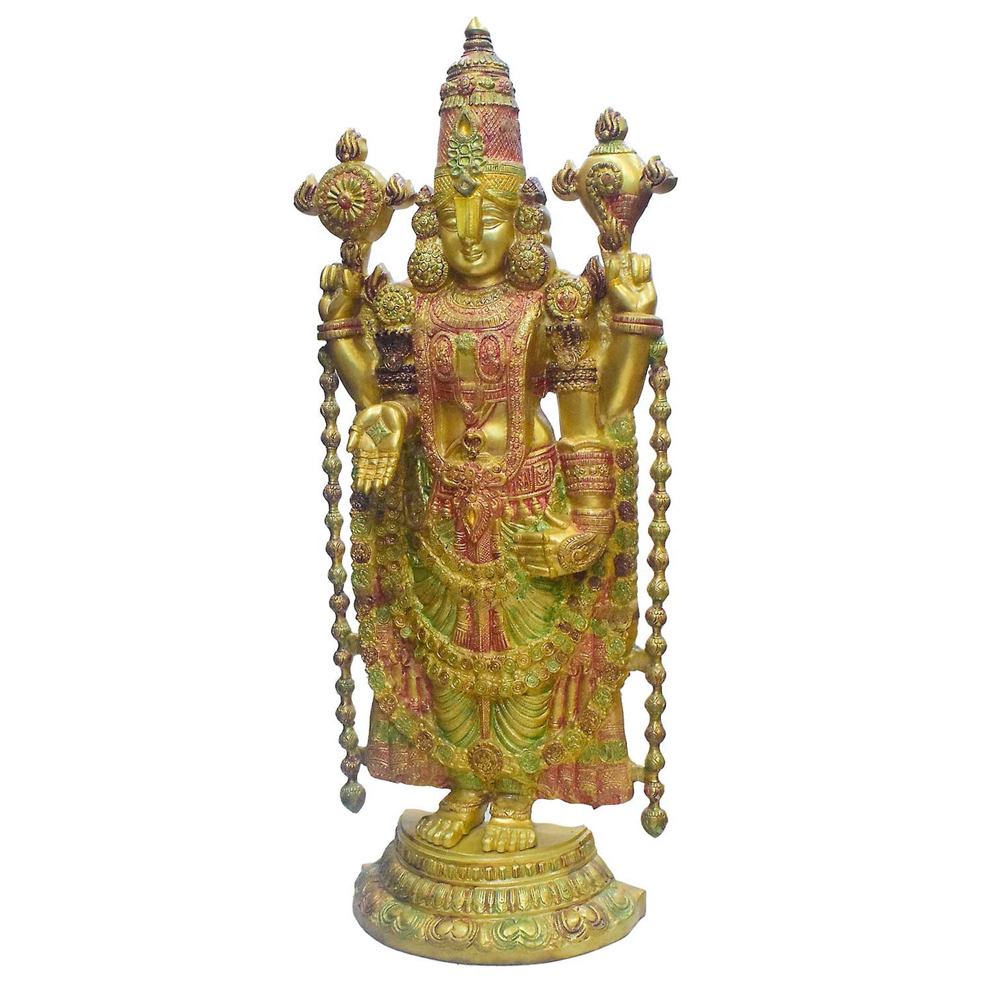 Brassaura® Brass Lord Venkateswara (Balaji) Statue | Height 46 Inches