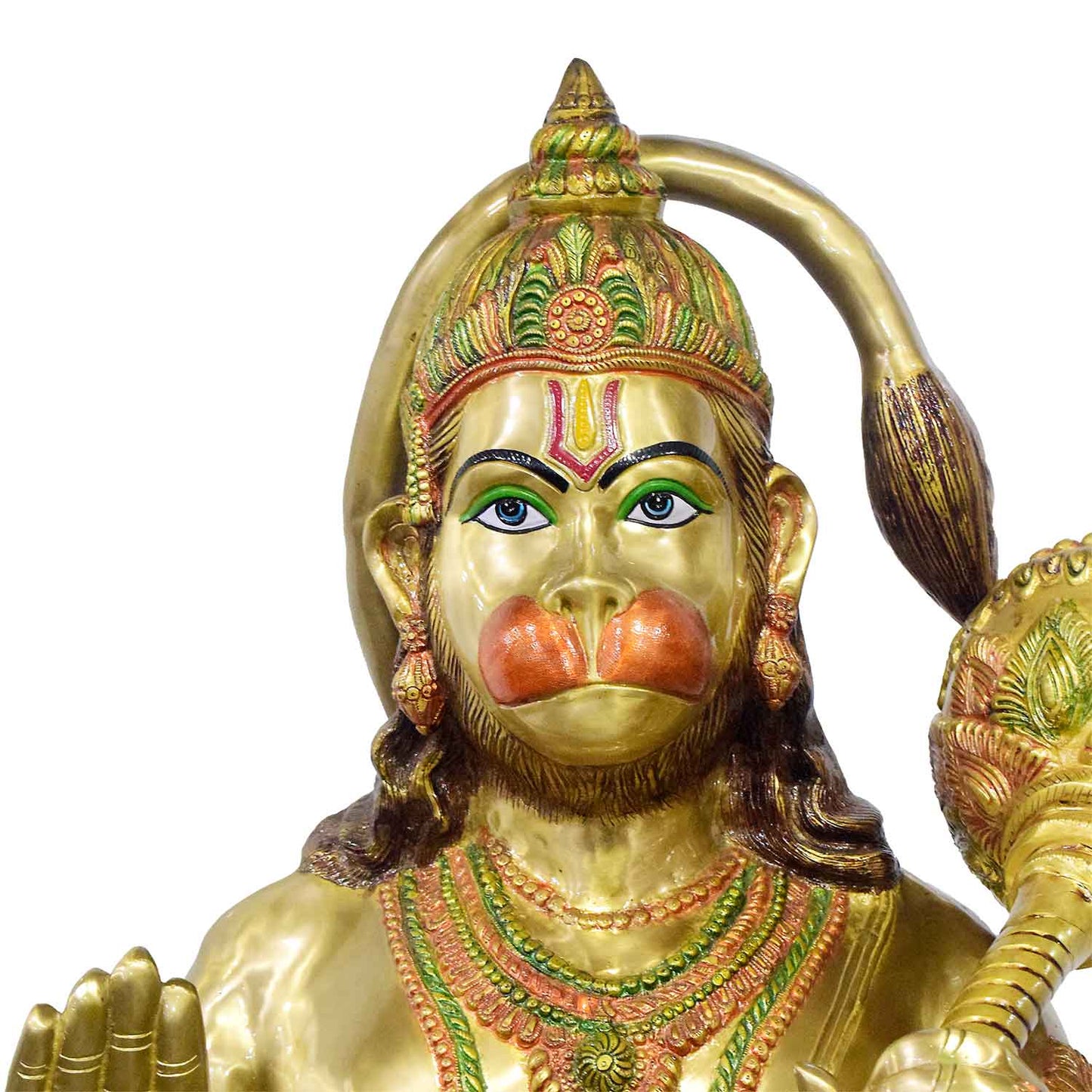 Brassaura® Brass Lord Hanuman Statue | Height 74 Inches