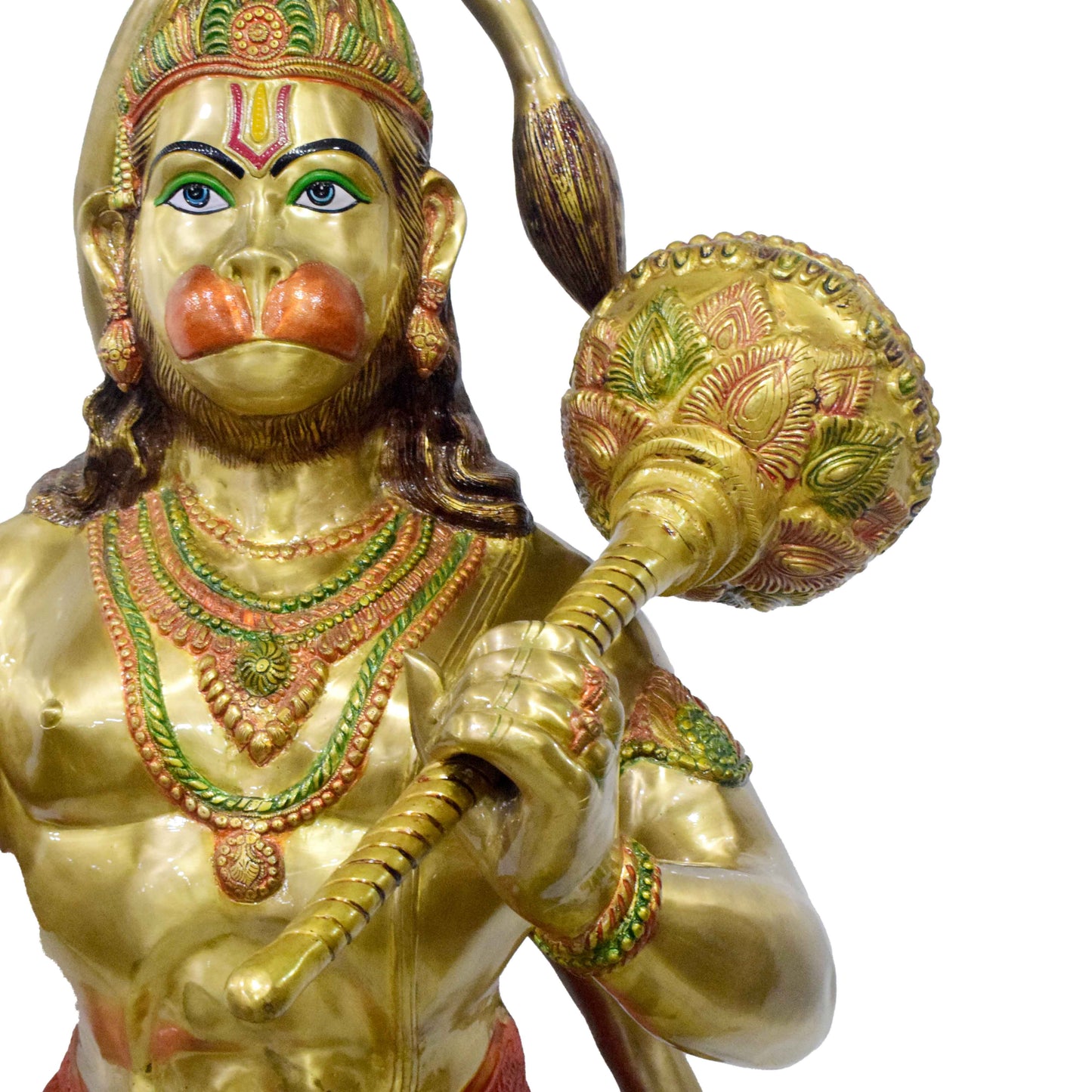 Brassaura® Brass Lord Hanuman Statue | Height 74 Inches