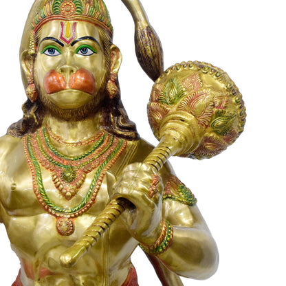 Brassaura® Brass Lord Hanuman Statue | Height 74 Inches