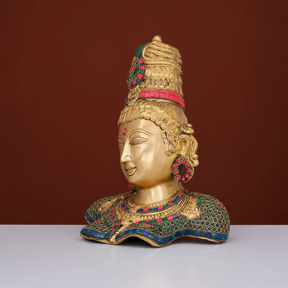 ब्रासोरा® वृंदावन वेणुगोपाल कृष्ण पीतल की प्रतिमा मोर के साथ | एंटीक नीला और सुनहरा रंग | ऊँचाई 20 इंच
