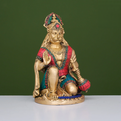 ब्रासोरा® वृंदावन वेणुगोपाल कृष्ण पीतल की प्रतिमा मोर के साथ | एंटीक नीला और सुनहरा रंग | ऊँचाई 20 इंच