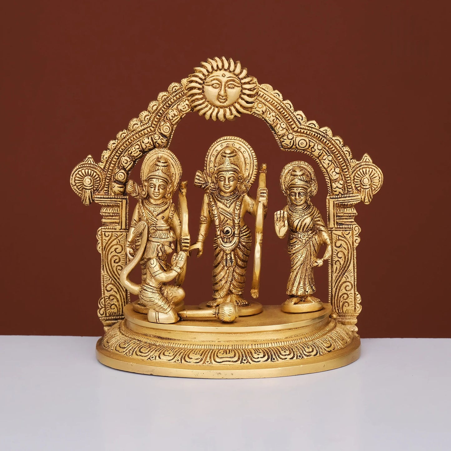 Brassaura® Brass Ram Darbar Statue | Height 7 Inches