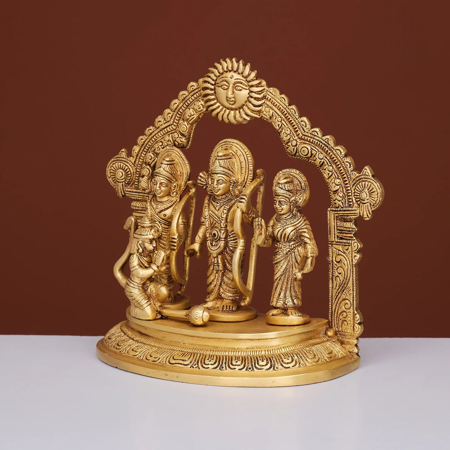 Brassaura® Brass Ram Darbar Statue | Height 7 Inches