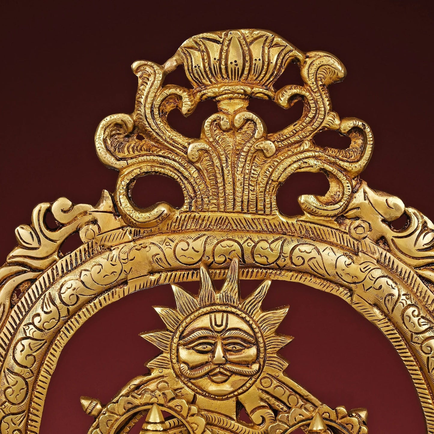 Brassaura® Brass Ram Darbar with Arch | Height 15.5 Inches