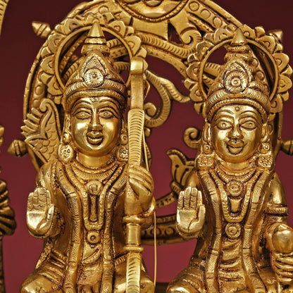 Brassaura® Brass Ram Darbar with Arch | Height 15.5 Inches