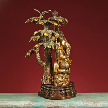 Brassaura® Brass Ganesha Sitting Statue | Height 29 Inches