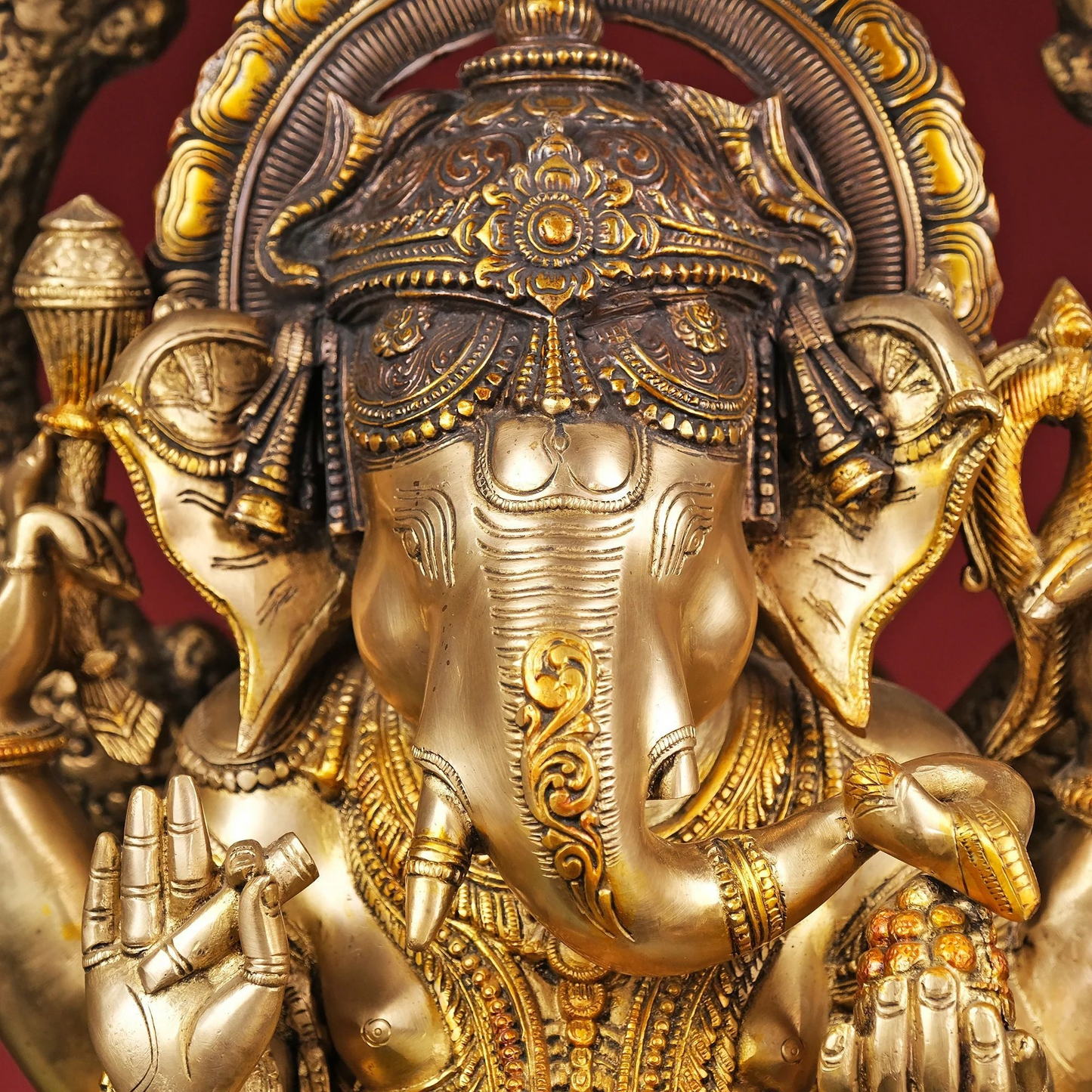 Brassaura® Brass Ganesha Sitting Statue | Height 29 Inches