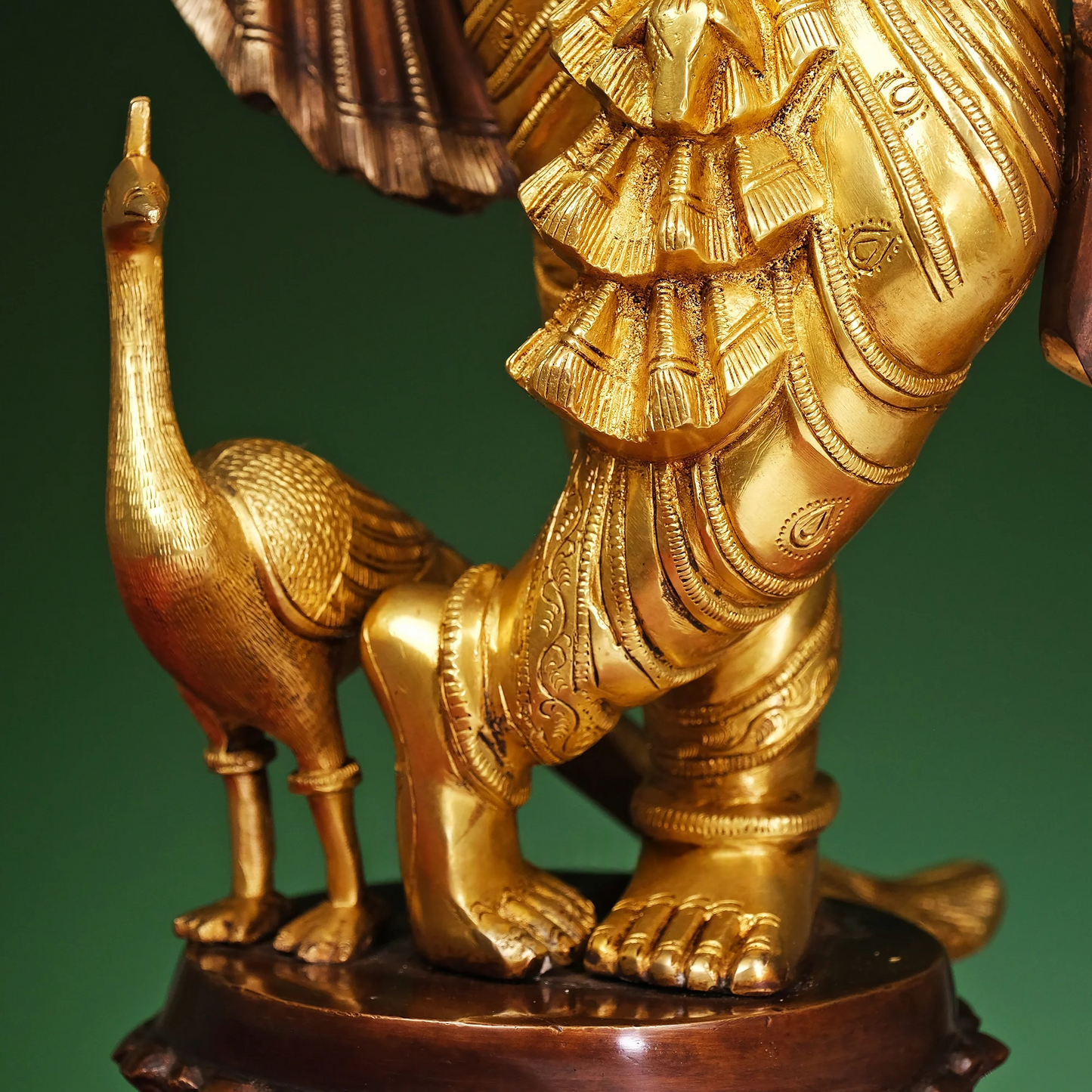 Brassaura® Brass Krishna Statue for Temple | Height 26.5 Inches