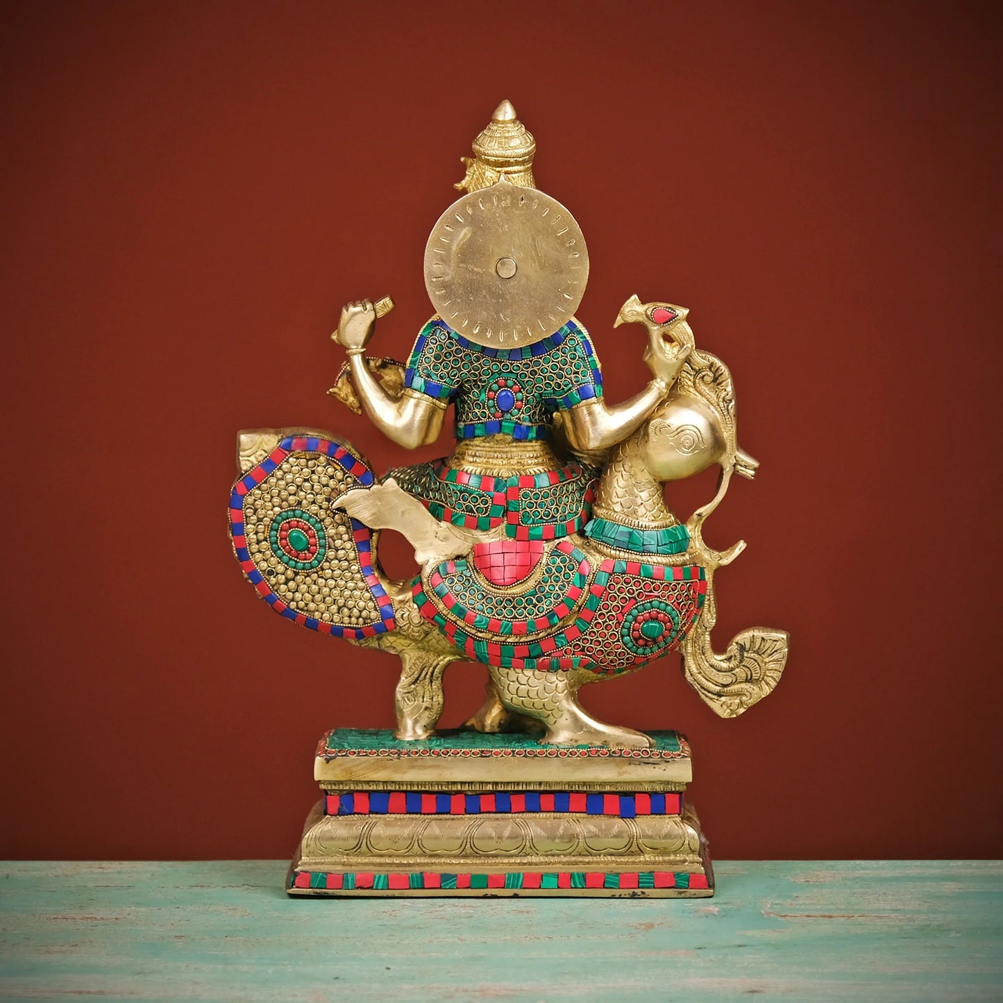 Brassaura® Brass Goddess Saraswati Playing Veena Statue | Height 20 Inches