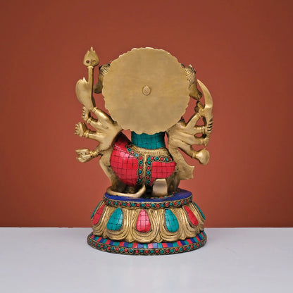 Brassaura® Brass Panchmukhi Hanuman Statue | Height 12.5 Inches