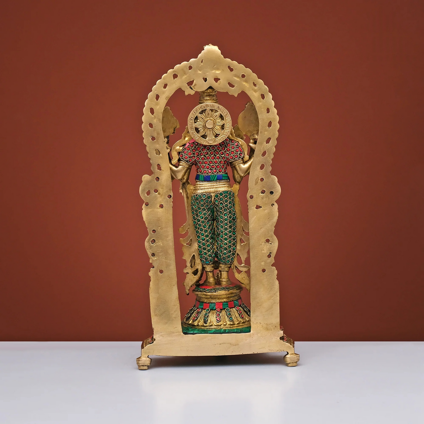 Brassaura® Brass Vishnu Narayan Idol | Height 15.5 Inches