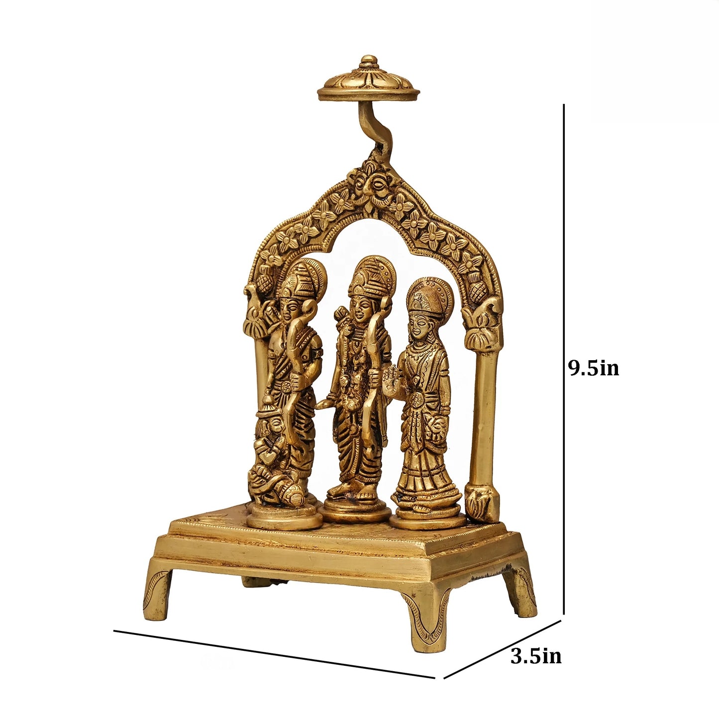 Brassaura® Brass Ram Darbar Statue | Height 9.5 Inches
