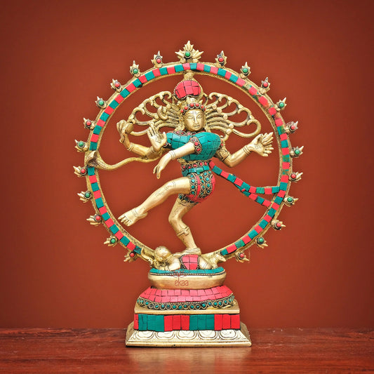 Brassaura® Brass Lord Natraj Idol | Height 13 Inches