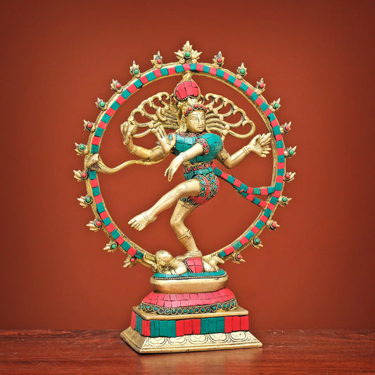 Brassaura® Brass Lord Natraj Idol | Height 13 Inches