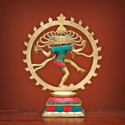 Brassaura® Brass Lord Natraj Idol | Height 13 Inches