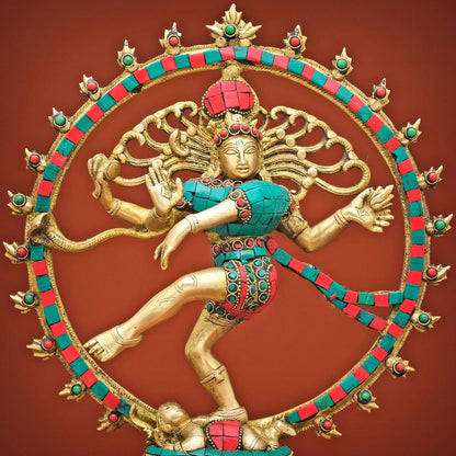 Brassaura® Brass Lord Natraj Idol | Height 13 Inches