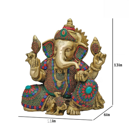 ब्रासोरा® वृंदावन वेणुगोपाल कृष्ण पीतल की प्रतिमा मोर के साथ | एंटीक नीला और सुनहरा रंग | ऊँचाई 20 इंच