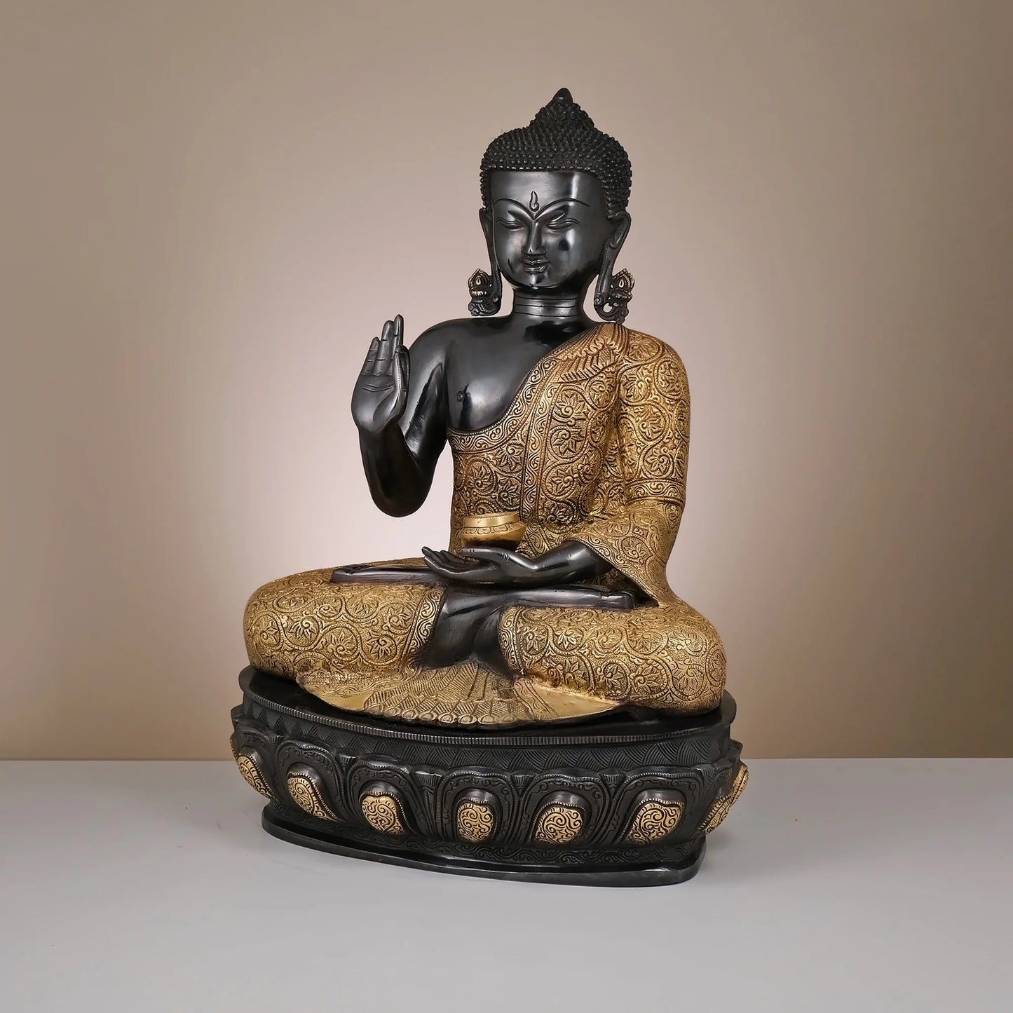 Brassaura® Brass Lord Buddha Statue | Height 21 Inches