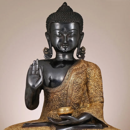 Brassaura® Brass Lord Buddha Statue | Height 21 Inches