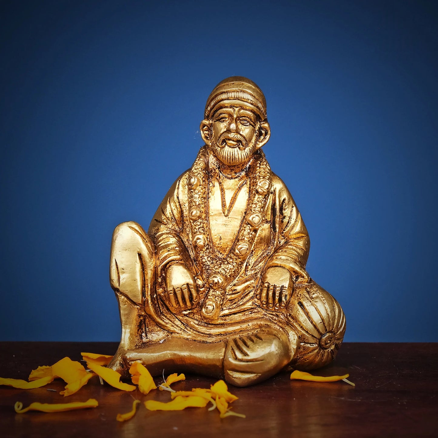 Brassaura® Brass Sai Baba Murti | Height 3.5 Inches