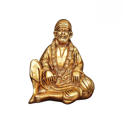 Brassaura® Brass Sai Baba Murti | Height 3.5 Inches