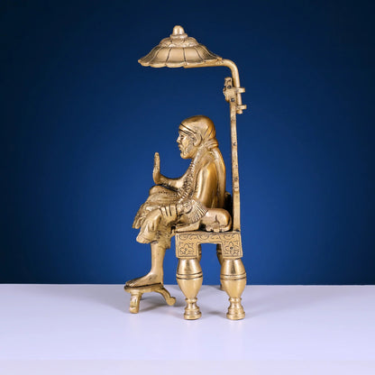 Brassaura® Brass Sai Baba Murti | Height 9 Inches