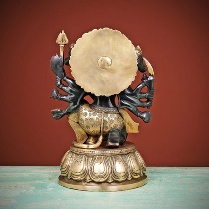 Brassaura® Brass Panchmukhi Hanuman Statue | Height 12.5 Inches