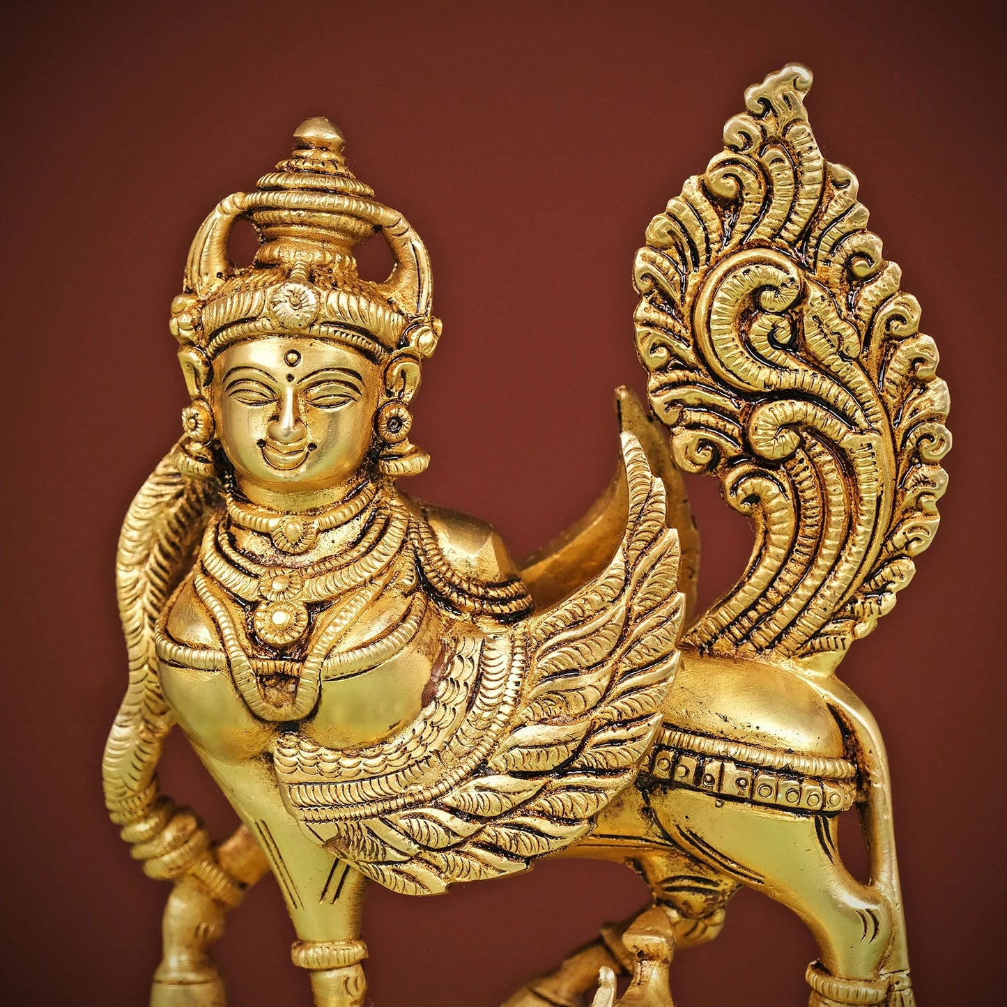 Brassaura® Brass Kamdhenu Cow Statue | Height 6.5 Inches