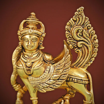 Brassaura® Brass Kamdhenu Cow Statue | Height 6.5 Inches