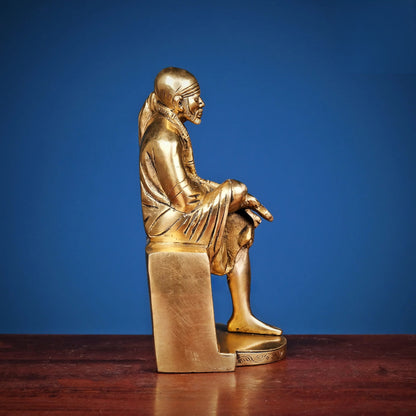 Brassaura® Brass Sai Baba Murti | Height 7.5 Inches