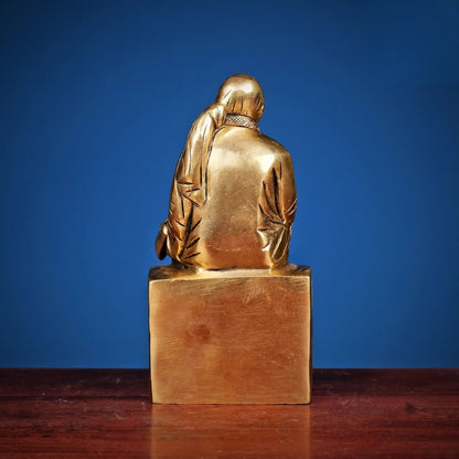 Brassaura® Brass Sai Baba Murti | Height 7.5 Inches