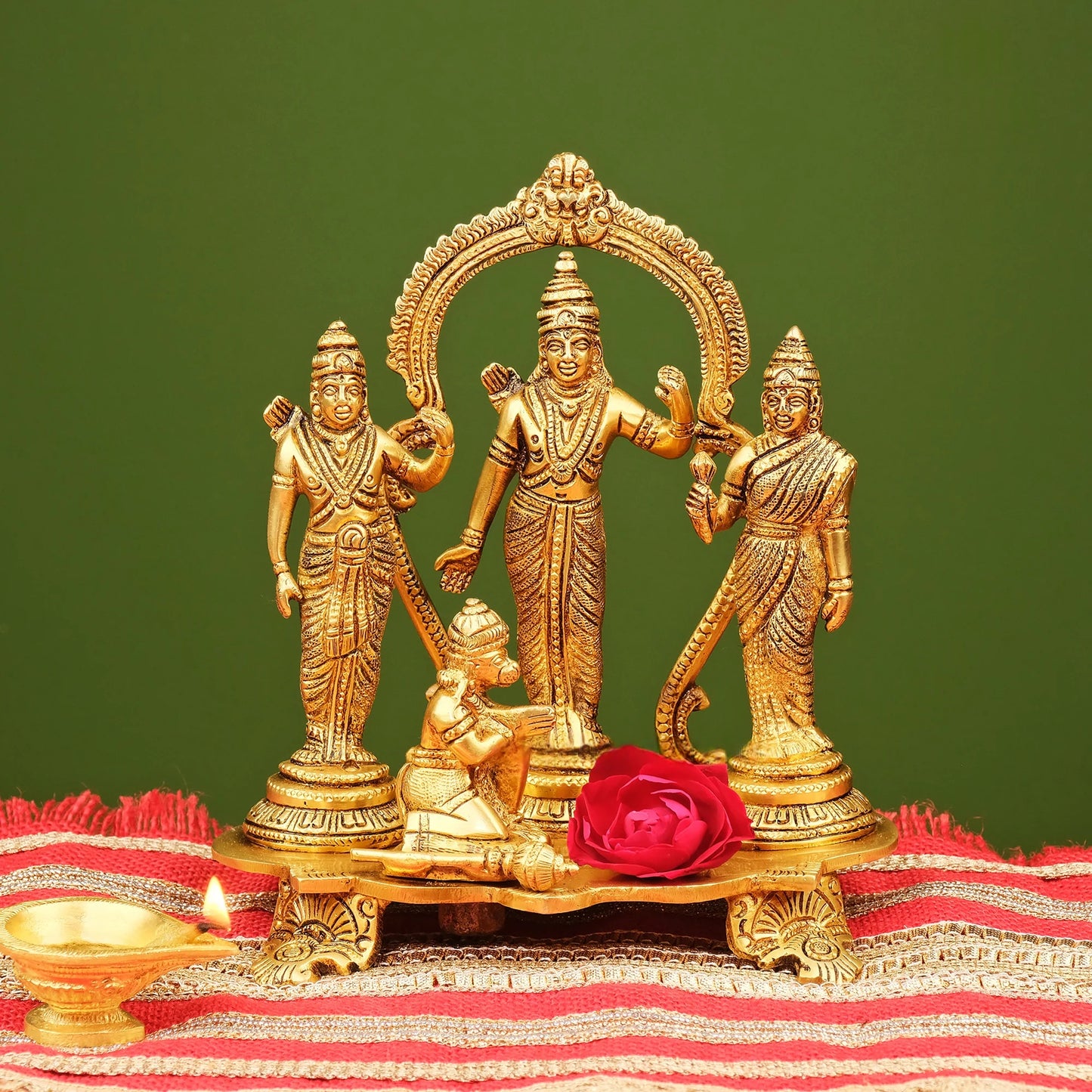 Brassaura® Brass Ram Darbar Statue | Height 7.5 Inches