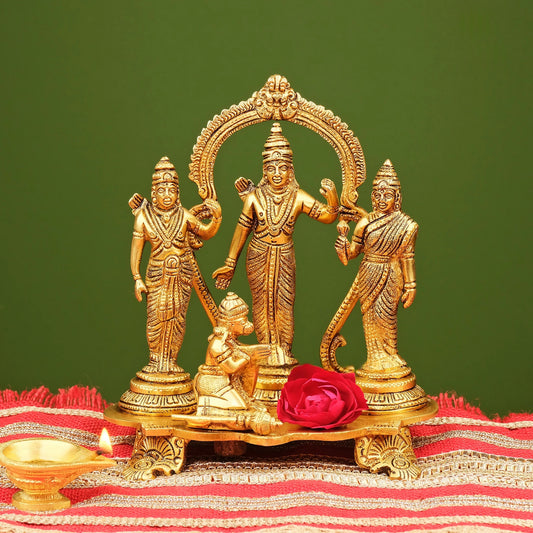 Brassaura® Brass Ram Darbar Statue | Height 7.5 Inches