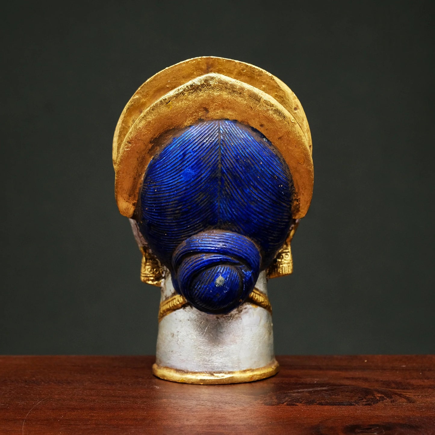 Brassaura® Goddess Parvati Brass Face Wall Décor | Pure Brass | Height 7.5 Inches