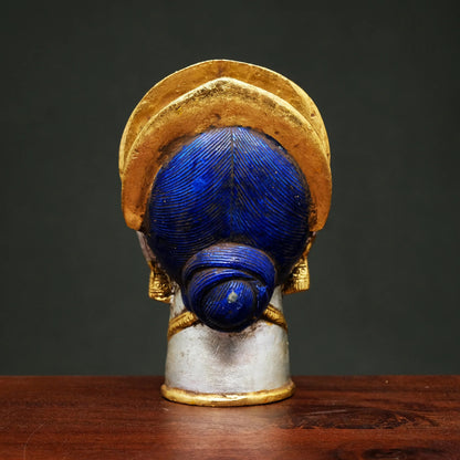 Brassaura® Goddess Parvati Brass Face Wall Décor | Pure Brass | Height 7.5 Inches