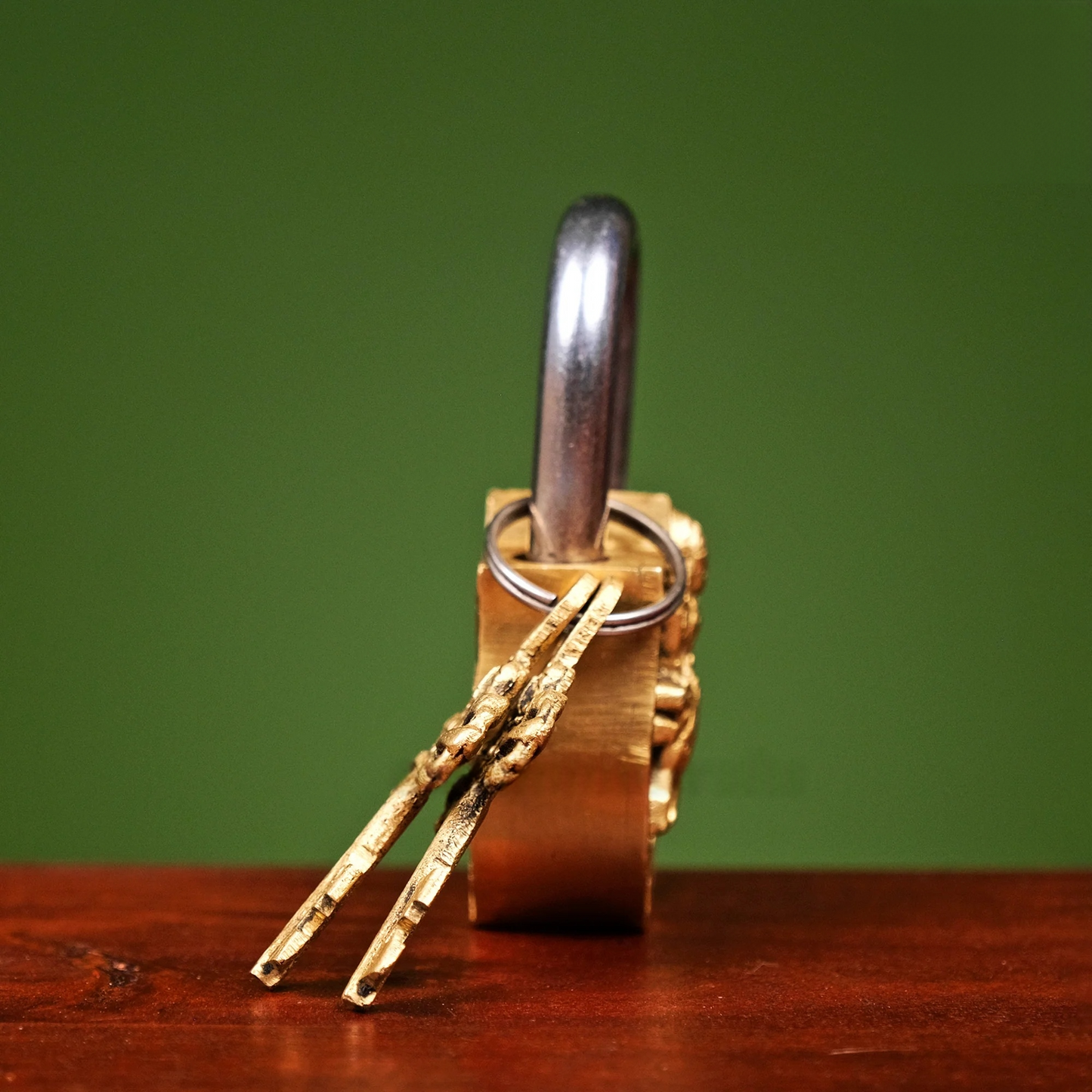 Brassaura® Brass Goddess Durga Lock with Keys | Height 4.5 Inches