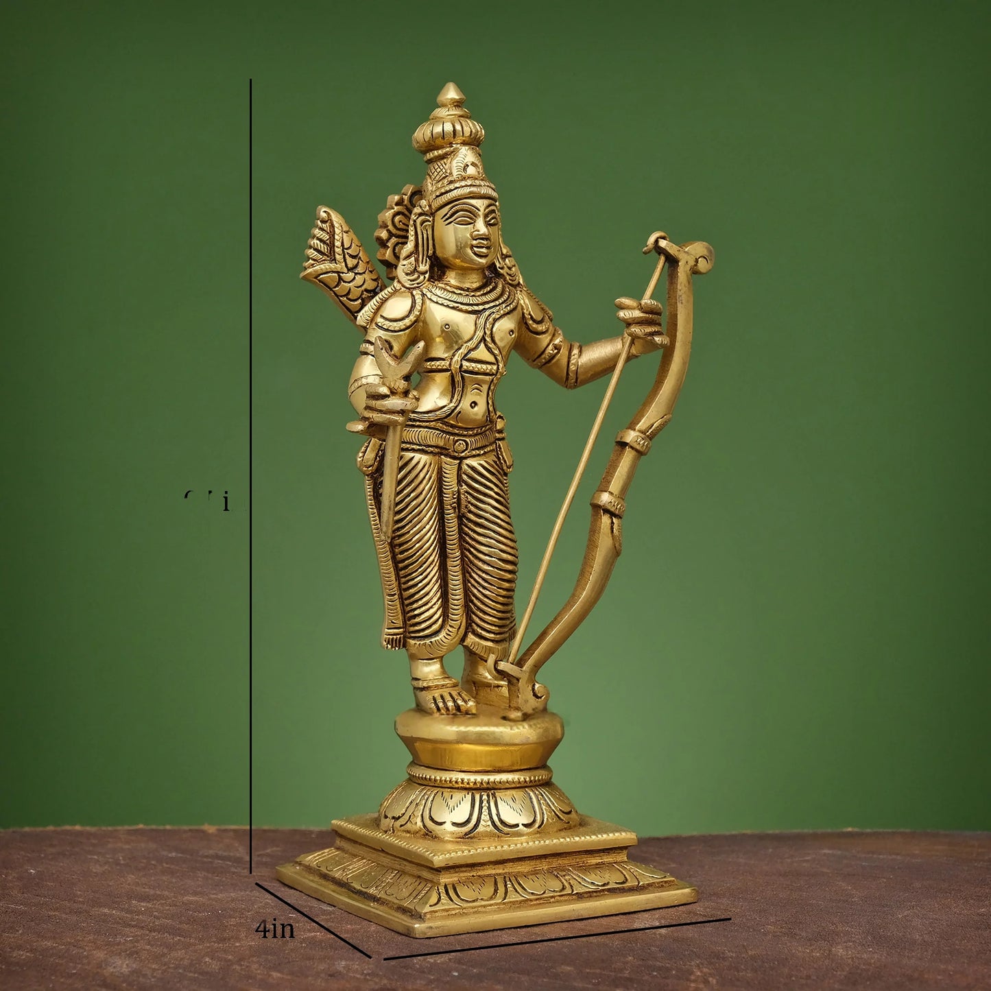 Brassaura® Brass Ram Darbar Statue | Height 12 Inches